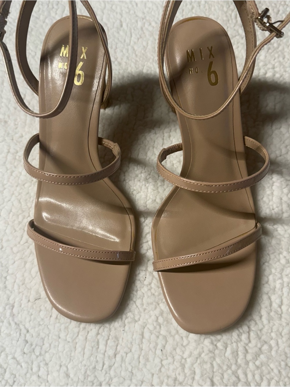 Mix No. 6 Taupe Strappy Block Heel Sandals